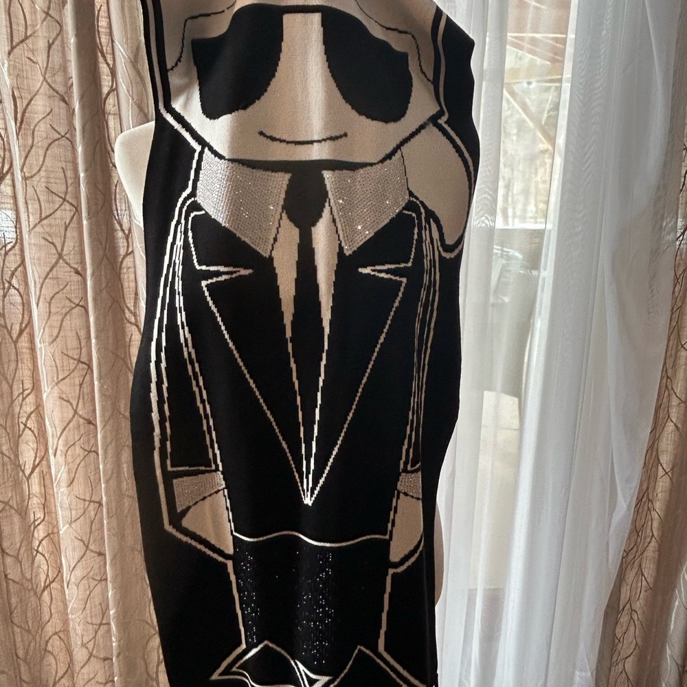 Karl Lagerfeld Black and White Scarf